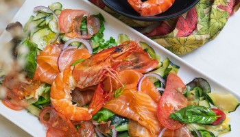 salade  de saumon fumé & crevette xl - légumes de saison